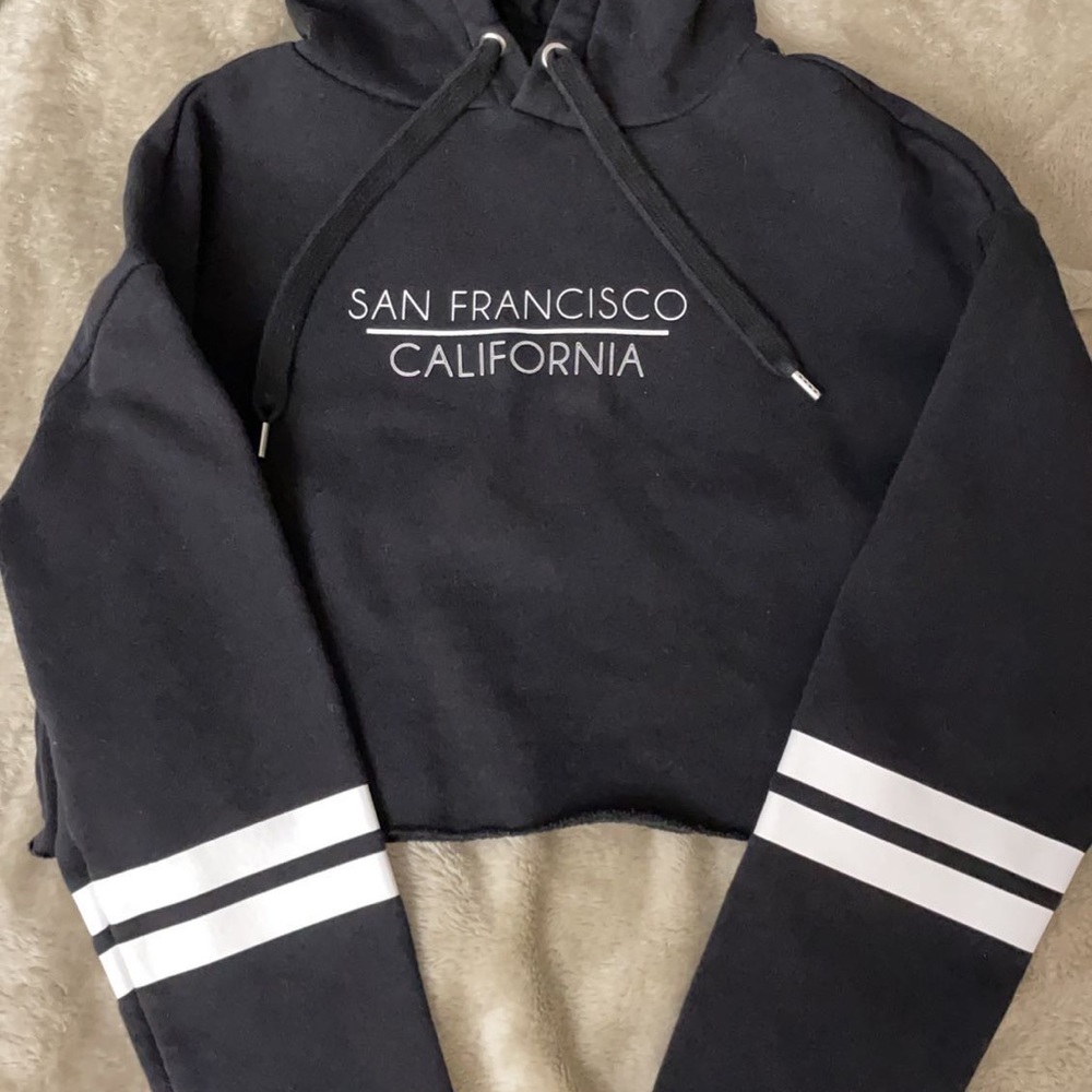 H&M crop black hoodie
